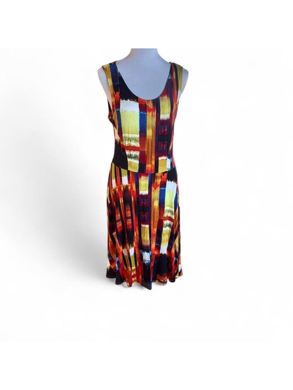 a.n.a abstract print stretch dress SizeM